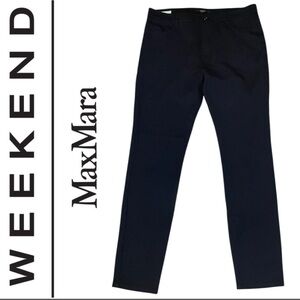 P66 MaxMara Size 12 Weekend Black Trousers Pants High Waisted